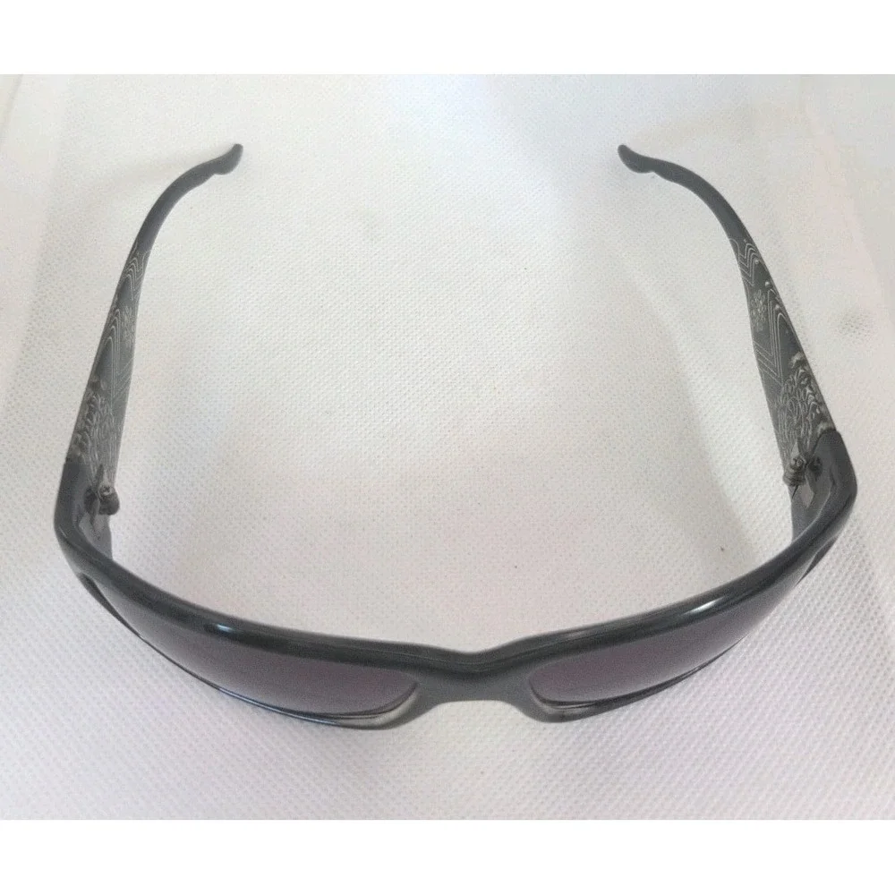 Vintage Oscar de la Renta Sunglasses MOD 1027 001 Black Wrap Shield Y2K